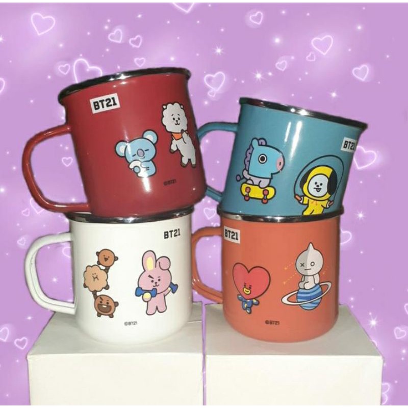 enamel mug Bt21 milklife ori anti pecah murah