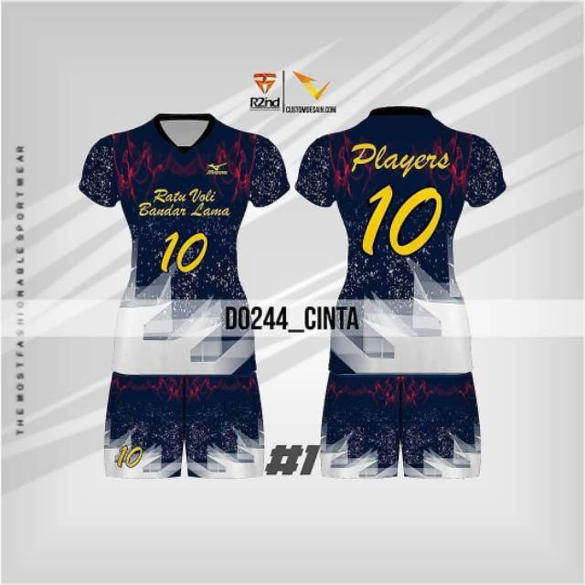 Desain Baju Volly Putri