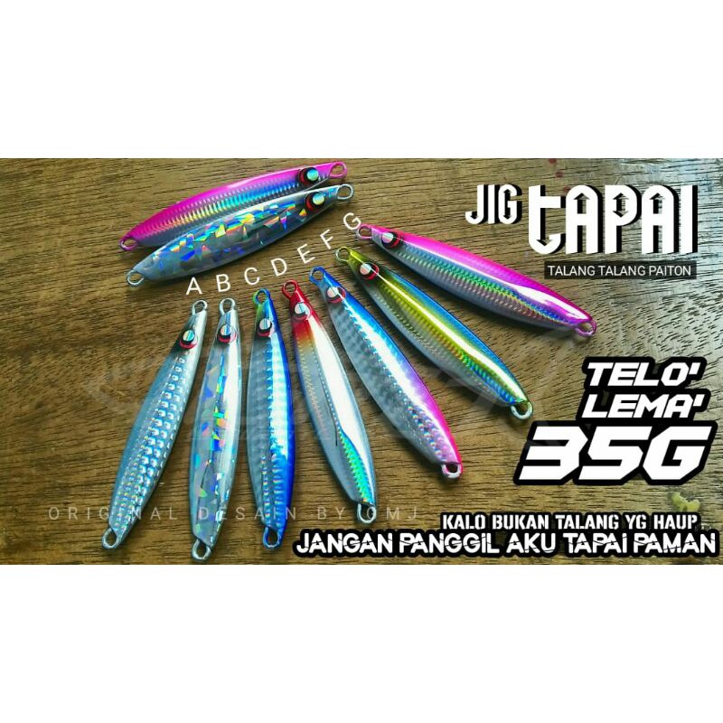 METAL JIG GMJ TAPAI 35G PREMIUM. UMPAN PANCING MERK GMJ