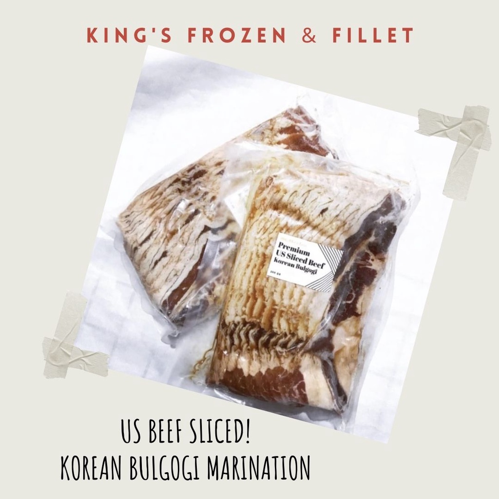 

KING'S Premium US Beef Sliced Korean Bulgogi 500gr | Vaccum Pack | Higienis | HALAL | Ready To Cook
