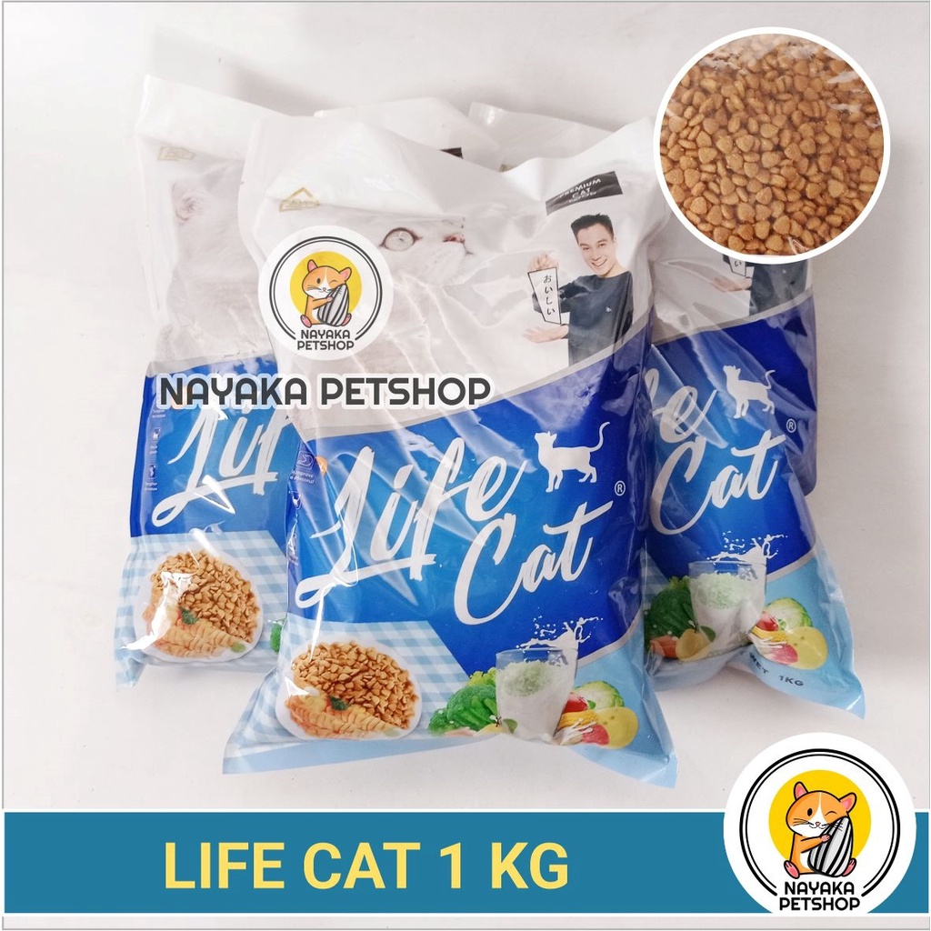 Life Cat 1 Kg Pakan Premium Dry Food Makanan Kucing Kering Adult
