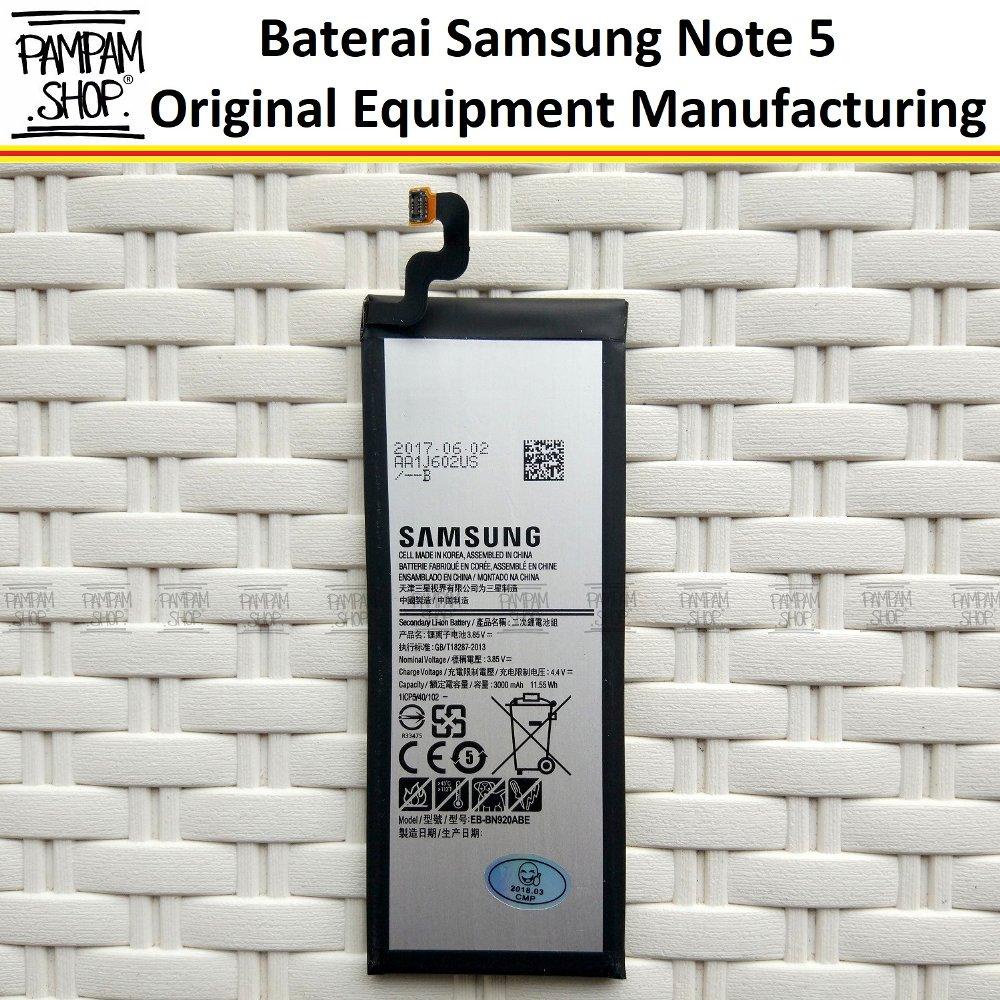 Baterai Handphone Samsung Galaxy Note 5 N9200 N9208 N920 Original OEM 100% SEIN Batre Battery Batrai