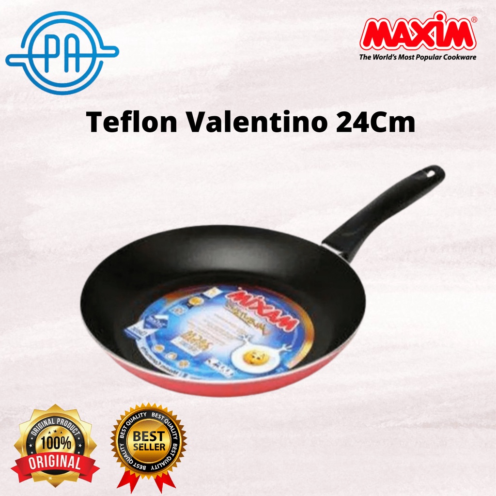 FRYPAN FRY PAN PANCI MASAK Teflon Wajan Goreng Maxim Valentino Fry Pan 24 cm Teflon FRY PAN Anti Lengket