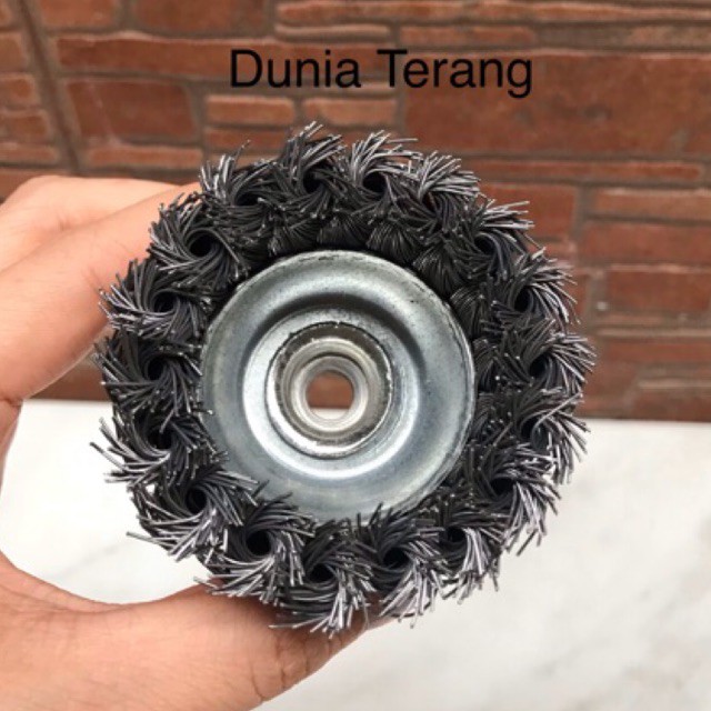 Sikat Kawat Mangkok Kepang Gerinda/Wire Cup Brush Wheel - KING 3’’