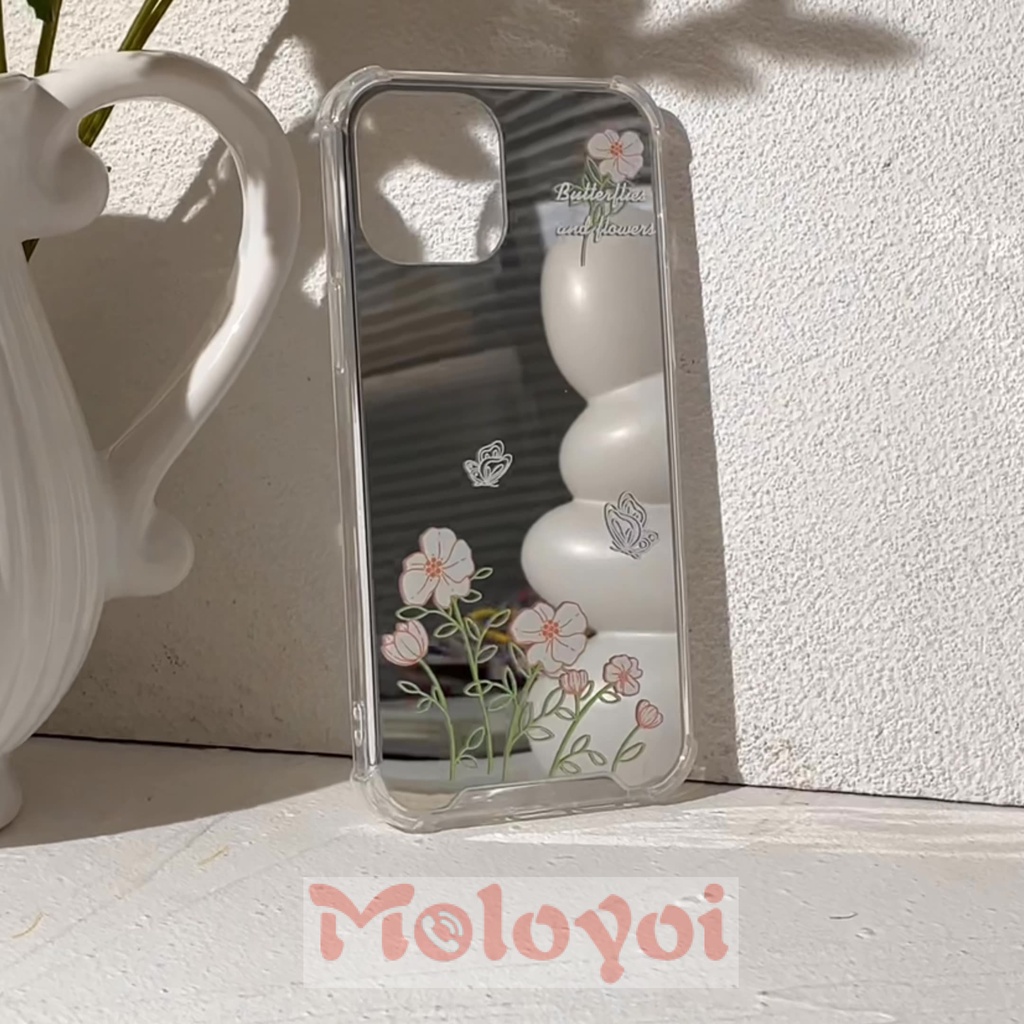 Soft Case TPU Motif Kupu-Kupu Bunga Untuk Iphone 12 13 11 Pro MAX 7 8 Plus XR X XS MAX SE 2020