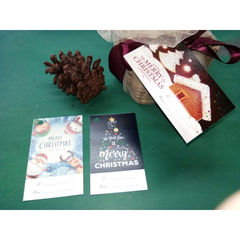 

kartu tag natal 25 pcs cute