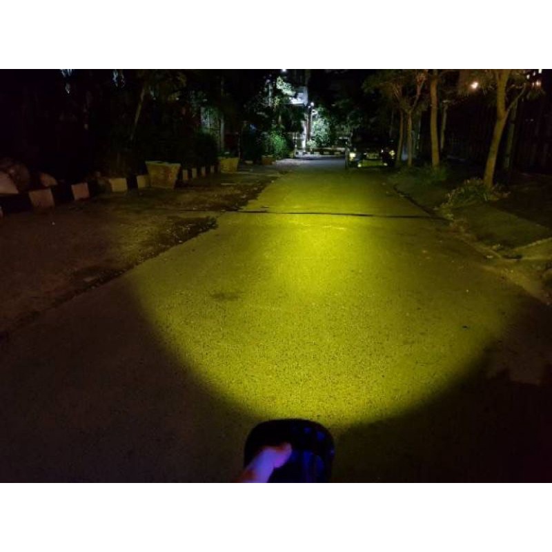 Lampu tembak sorot LED OWL 20 watt 3 mode worklight cree 2 mata  Putih-kuning