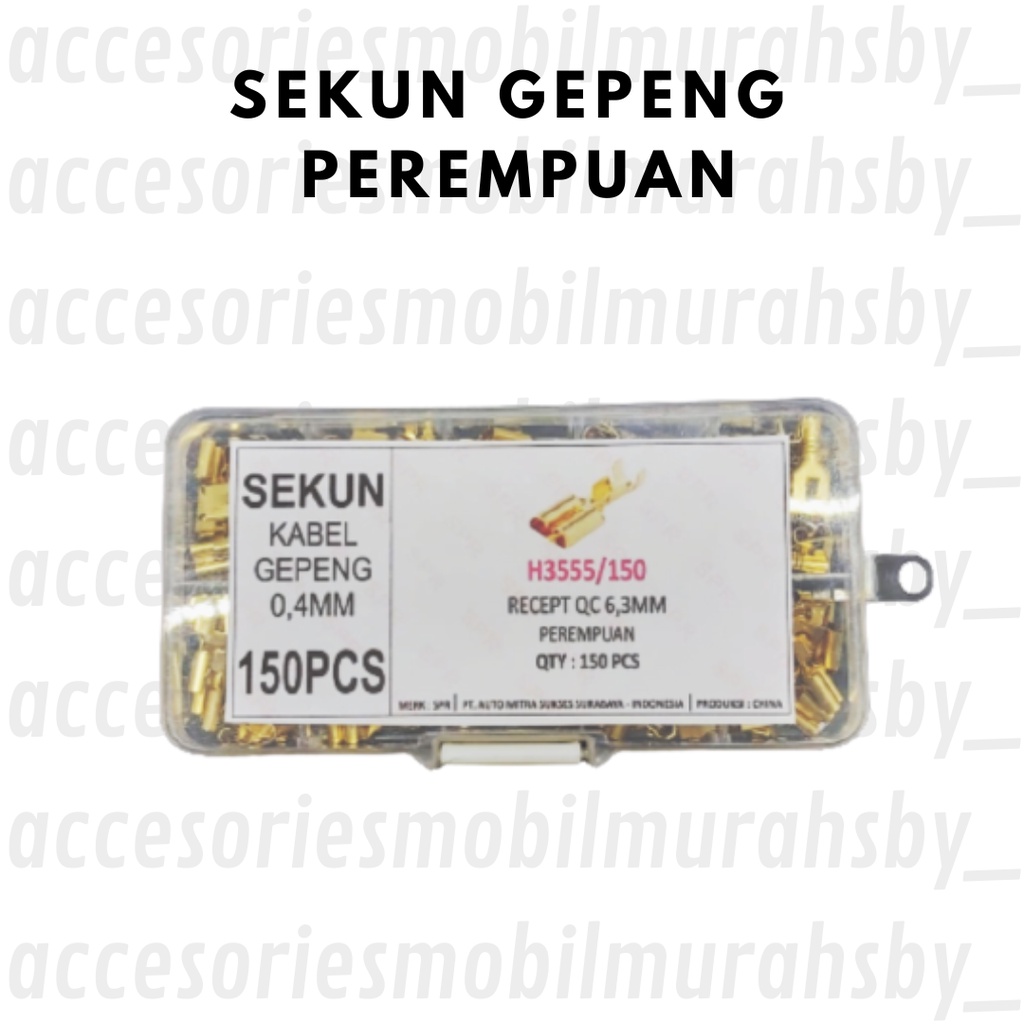 Skun Sekun Kabel GEPENG MEDIUM CEWEK Female &amp; COWOK MALE -  Skun Soket Socket Kabel Motor Mobil