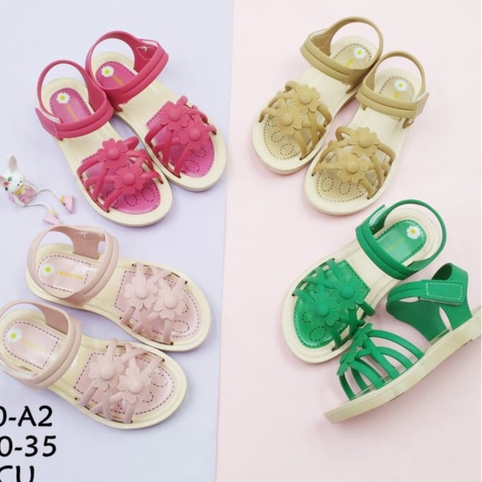 Sandal Pesta Anak Perempuan Sendal Fashion Terlengkap - Sandal Aanak Perempuan Karet Jelly Nina Part 2 Import