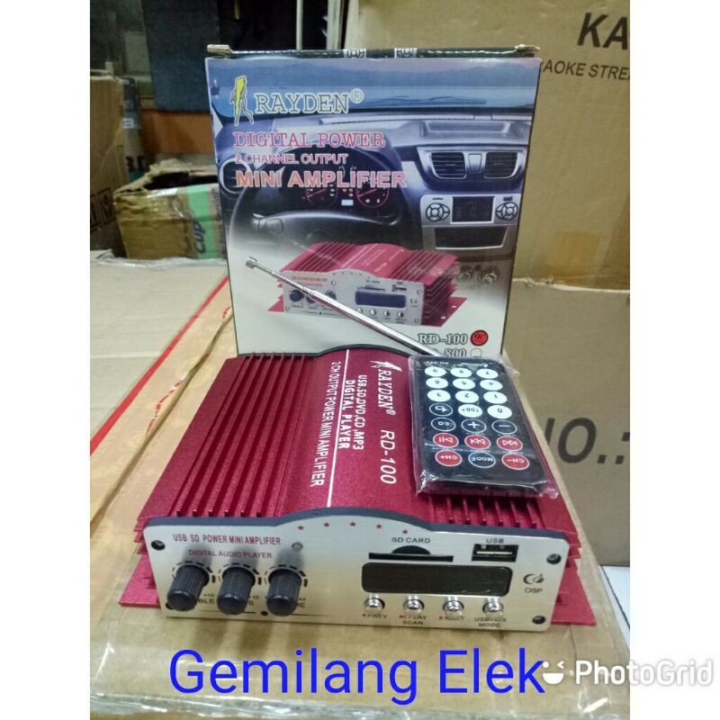 Amplifier Mini RAYDEN RD-100 USB,MEMORY,RADIO