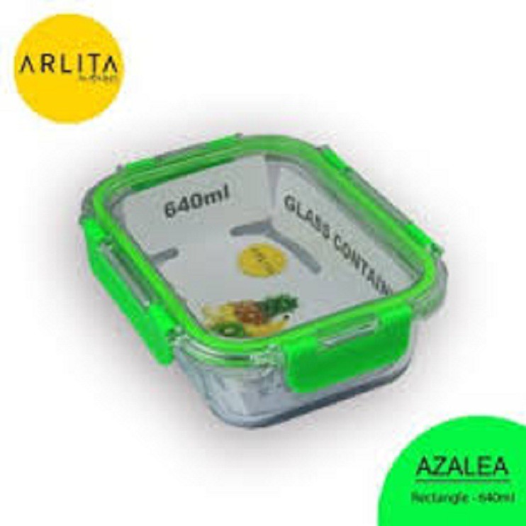 terlaris produk  ARLITA AZALEA RECTANGLE GREEN Glass Container 640 ML - BY KIRIN   bisa di pesan ya