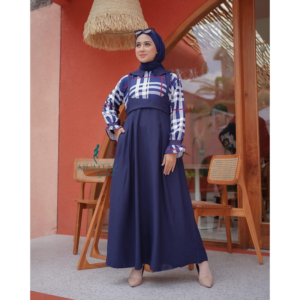 DRESS AVRIL AMOORA MUMTAZ GAMIS OVERALL STYLE CASUAL HANGOUT REMAJA WANITA SYARI KEKINIAN