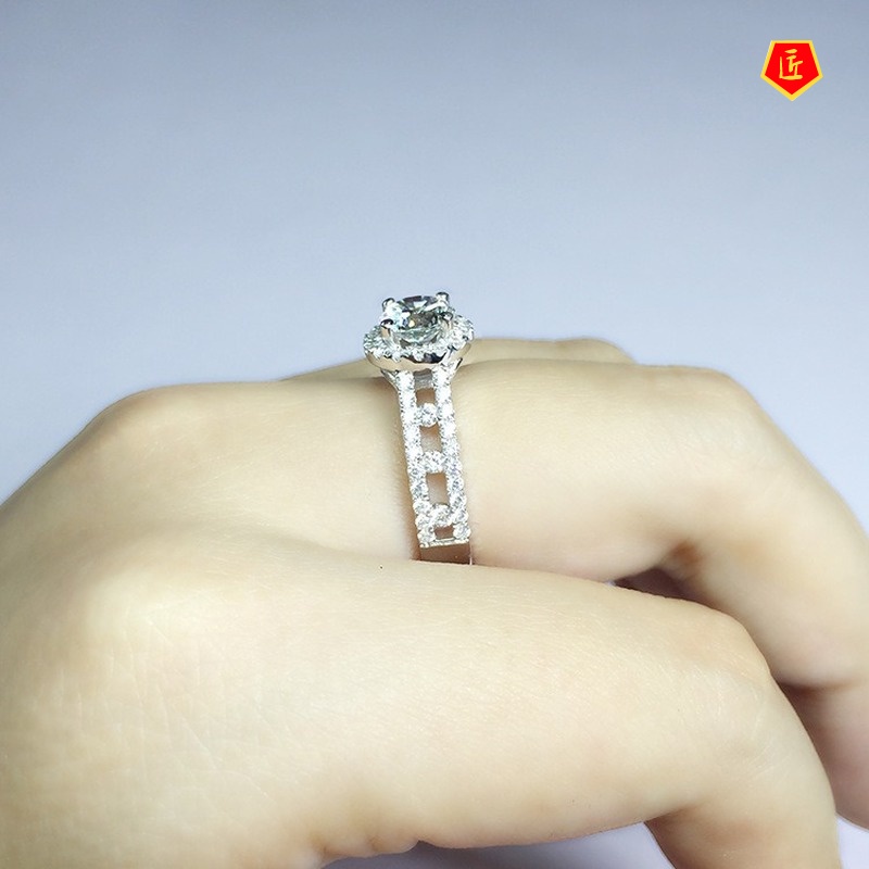 [Ready Stock]1 Karat Moissanite Hollow Design Ring