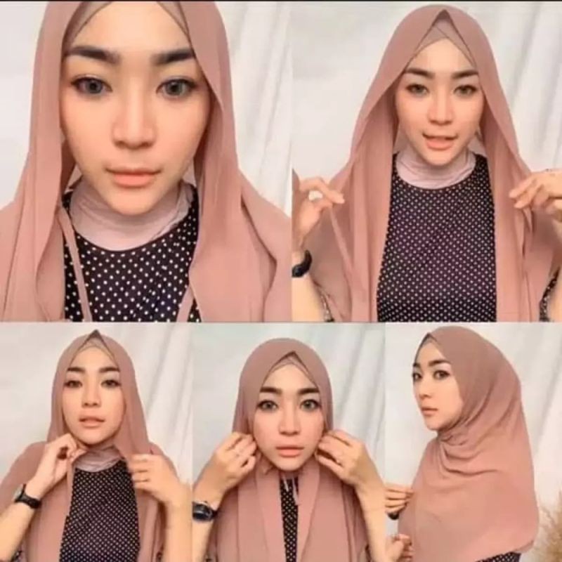 Hijab Pashmina Tali Instan 150 x 75 Diamond Strech |Jilbab Premium