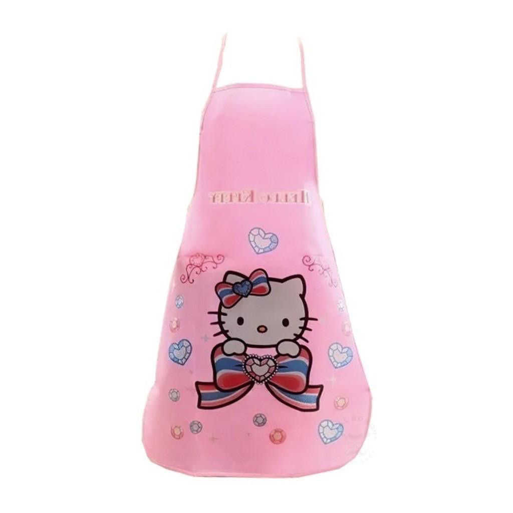 Celemek Apron Anak Karakter Doraemon Kitty Panda Gajah Rabbit Motif Lucu Celemek Dapur Anti Air