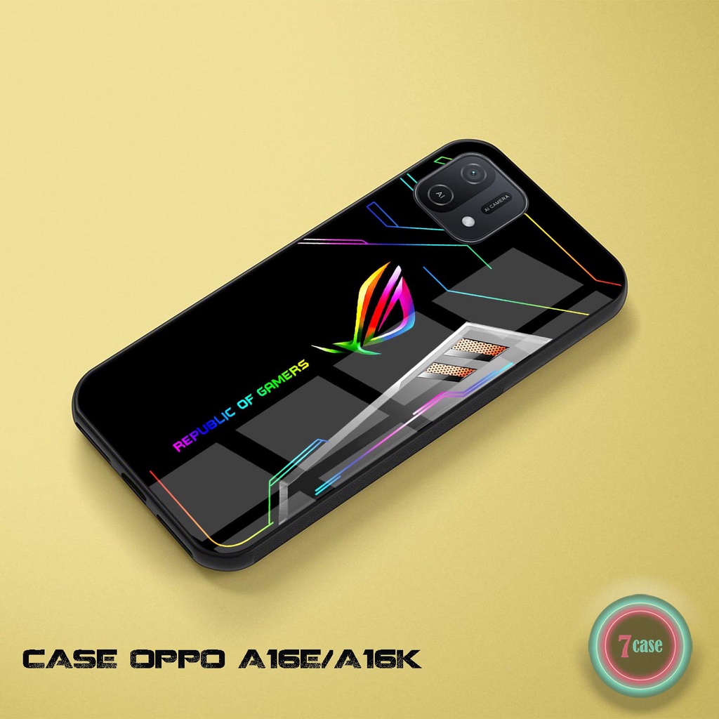 Case Kilau Oppo A16e A16k | Casing Hp Glossy | Pelindung Hp | Motif Game Rog