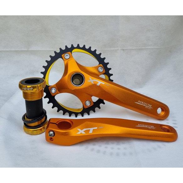 Meijun XT Crankset HT2 BCD 104mm Chainring 36T Arm Crank Hollowtech 2 NOT Shimano Acera Alivio Deore