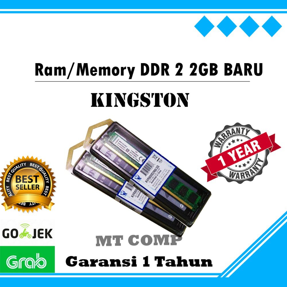 RAM MEMORY PC DDR 2 2GB BARU KINGSTON - DDR2 2GB NEW PC800 6400