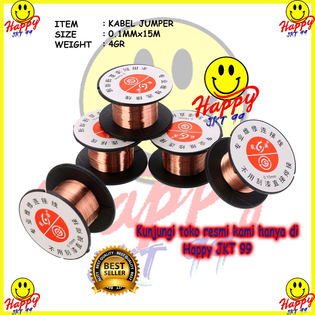 [ HAPPY JKT 99 ] KAWAT KABEL JUMPER JAMPER EMAIL 0.1MM X 15M