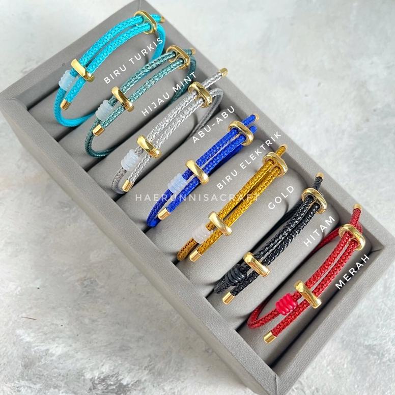 Gelang Tali Kawat Waterproof Anti Air Serut Bisa Request Size (Bayi, Anak & Dewasa) Untuk Charm Lion