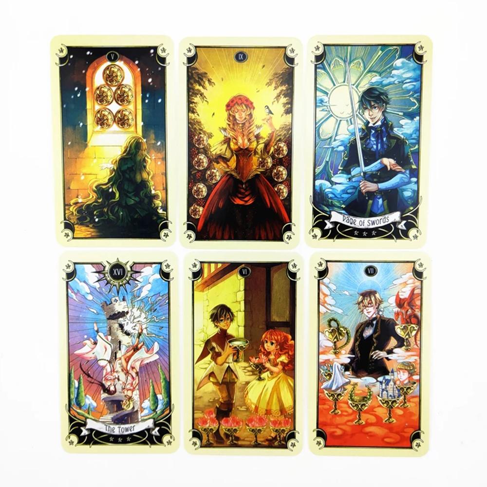 Lanfy Kartu Tarot 78kartu Hiburan Pesta Oracle Card Mystical Manga