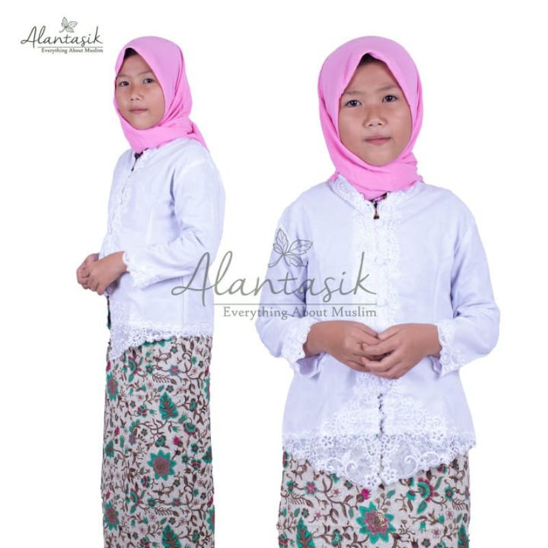 Alantasik - kebaya encim anak / Kebaya Sekolah  ATASAN KEBAYA ENCIM ANAK TK-SD LENGAN PANJANG/ATASAN KEBAYA BORDIR ANAK