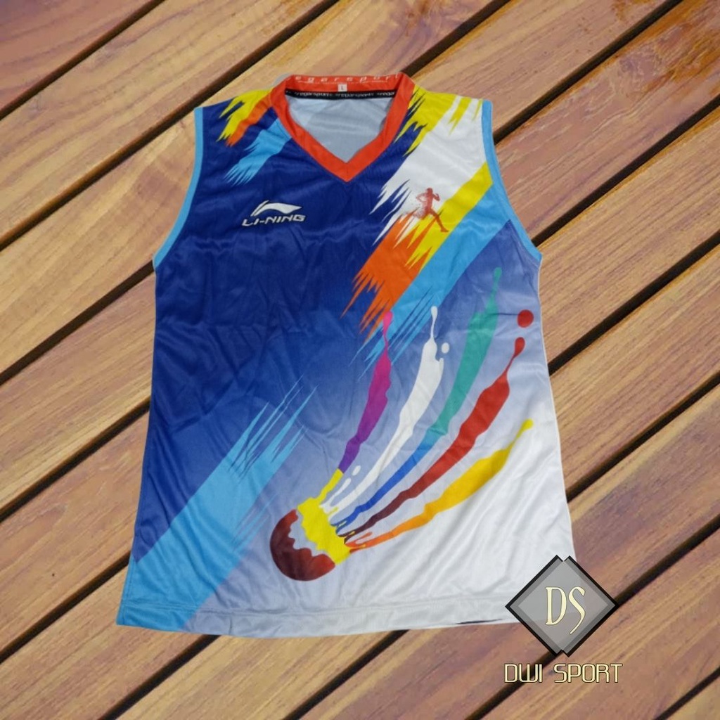JERSEYJERSEY BULU TANGKIS/JERSEY TANPA LENGAN/PAKAIAN OLAHRAGA PRIA WANITA BAJU KAOS BADMINTON LININ