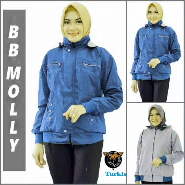 Jaket Cewek Attaya Babol / JaketWanita BB SF Molly two in one premium /jakerttermurah wanita jacket / jaketparasut Wanita