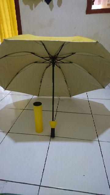 Payung Lipat Polos Model Botol Anti Uva Anti Hujan  F154