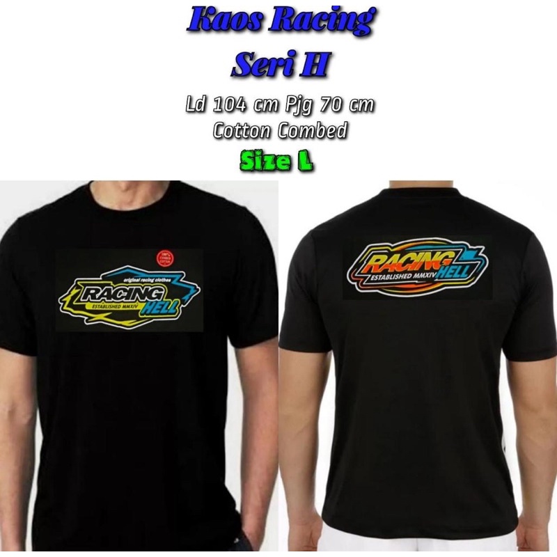 kaos racing bahan cotton combed