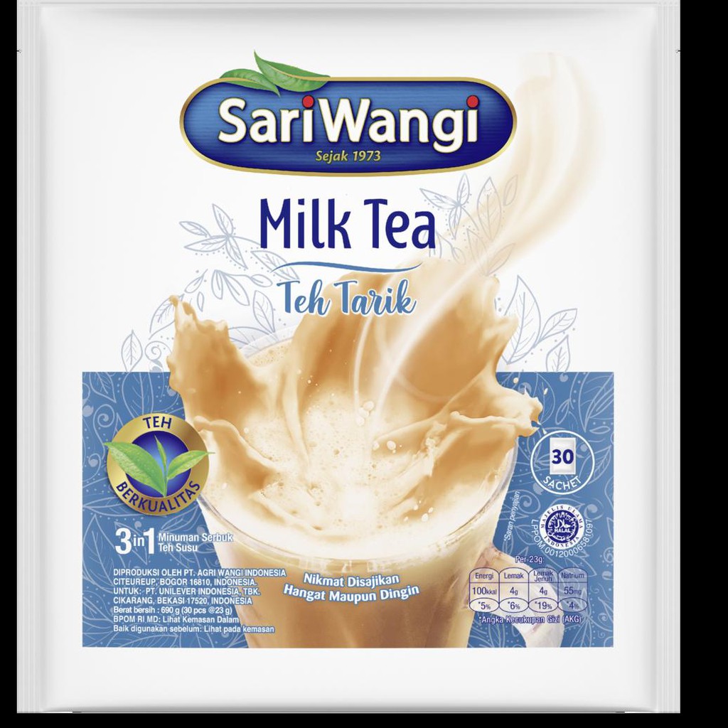 

SetίΔp Sariwangi Milk Tea Powder Teh Tarik Bubuk 23G Isi 30 M3 rekondasikan