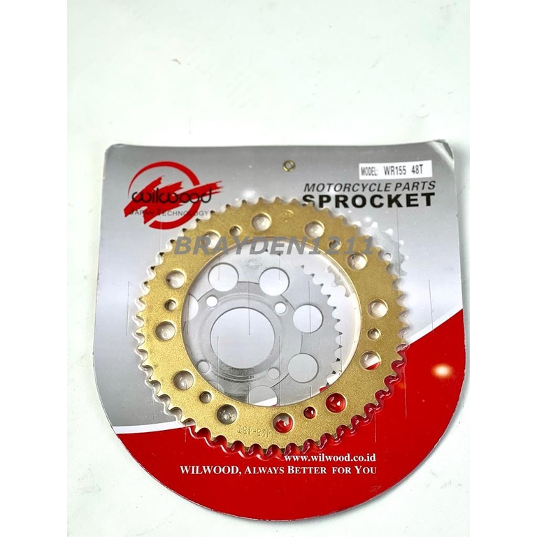 Gear set sss wr155 / Gear set wr155 / gear belakang sss wr155 / gear paket wr155 / gear sss wr155