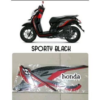 Striping Sticker Stiker SCOOPY FI ESP NEW K93 DONAT 2017 2018 2019 2020 warna hitam