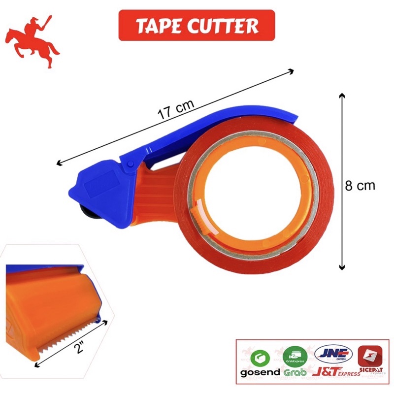 dispenser lakban. tape. pink. tosca. orange tape cutter. pemotong lakban