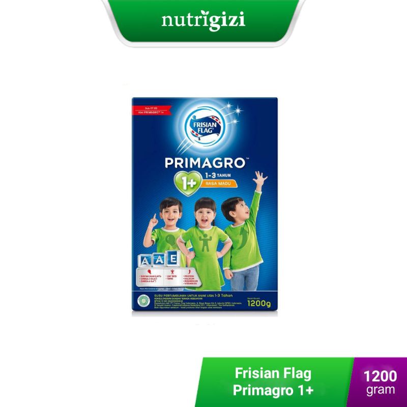 Nutrigizi | Frisian Flag Primagro 1+ 1200 gram Susu Pertumbuhan Anak Usia 1-3 Tahun
