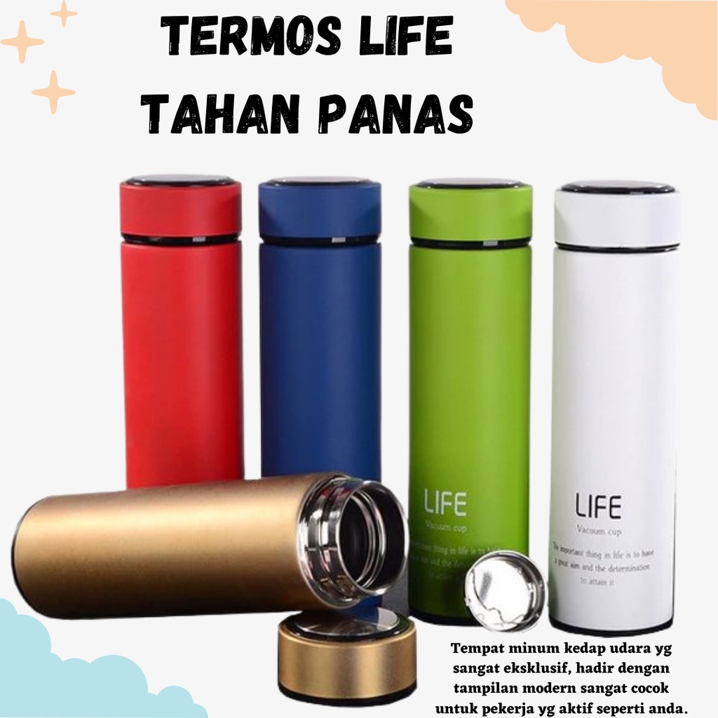 Termos LIFE ORIGINAL Tahan Panas ( FREE BUBBLE ) / Vacuum Flask Termos Trendy Business 500 ML