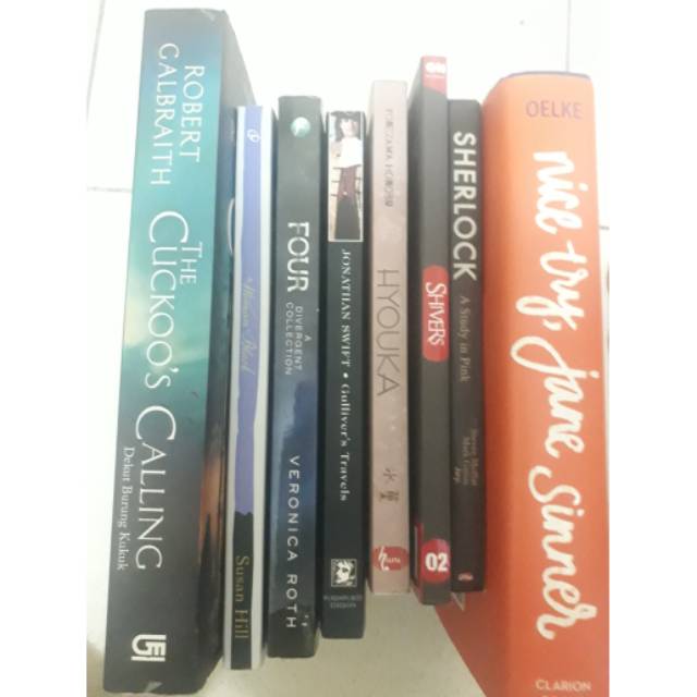 Preloved novel (Hyouka , the cuckoo's calling , woman in black , gulliver's travel , four and more..