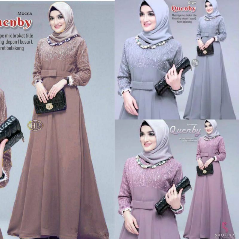 GAUN BROKAT / GAMIS BROKAT QUEENBY / GAMIS FASHION WANITA