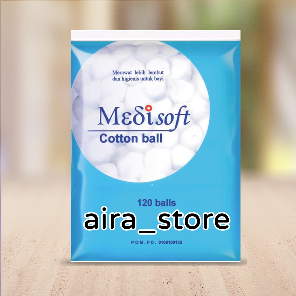 Medisoft Cotton Ball isi 120 Balls / Kapas Bulat