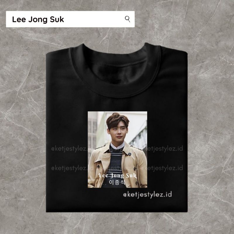 Kaos custom Lee Jong Suk/ Cetak Print Sablon Kaos Lee Jong Suk Kdrama Korea W Two Worlds Ketjebadai