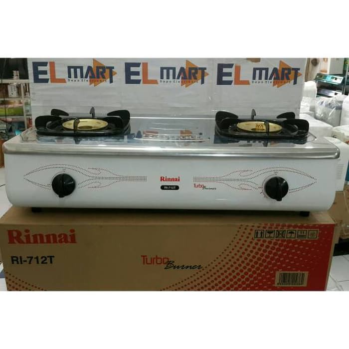 Rinnai Kompor Gas Turbo 2 Tungku RI 712T - RI712T - 712 Grande Series Ada Api Lilin original SNI