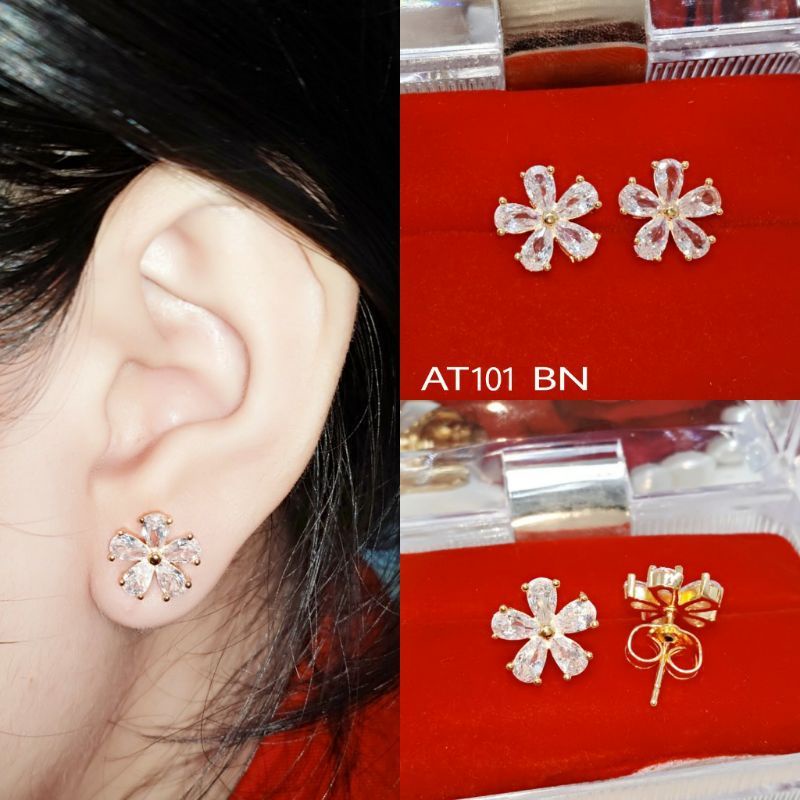 ANTING XUPING BUNGA/ANTING WANITA/ANTING EMAS RHODIUM BERLAPIS EMAS 18-28K/ANTING KOREA WANITA DEWAS