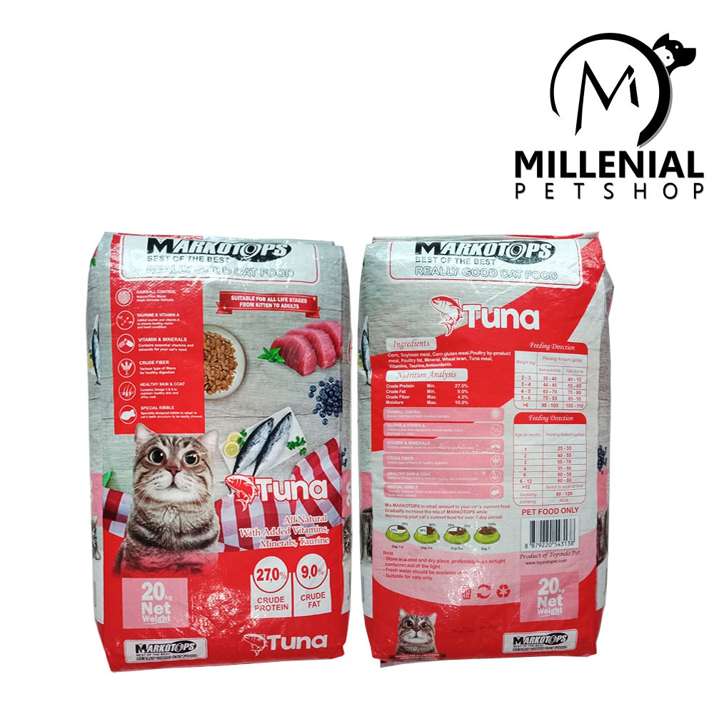 Makanan kering Kucing MARKOTOP 20 kg cat food adult 20kg