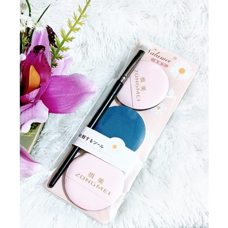 ❤ RATU ❤ Sponge Cushion + Brush | Spon Nalamei 4in1 Brush Spoolie