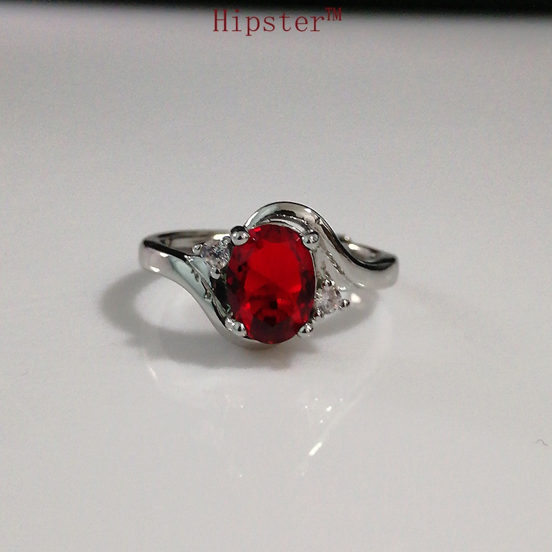 Retro Fashion Elegance Inlaid Ruby Adjustable Ring