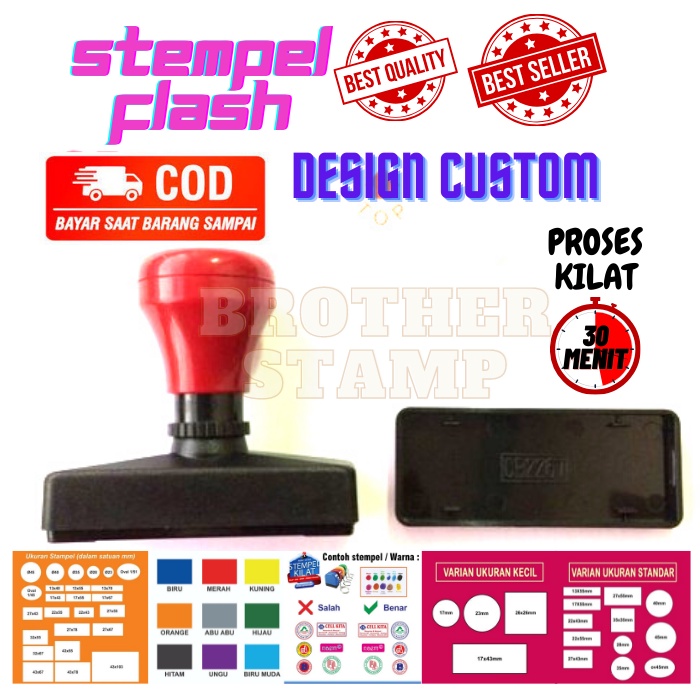 

STEMPEL CUSTOM / 22X67 MM / OTOMATIS TINTA / BISA 2 WARNA