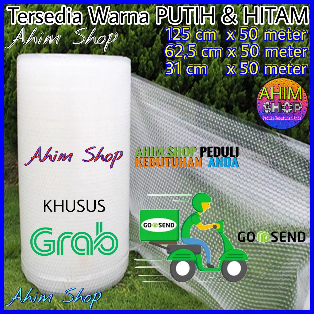 

BUBBLE WRAP Roll Plastik Polyethylene 125cm 62.5cm 30cm x 50 meter Gelembung Udara Pembungkus Paking