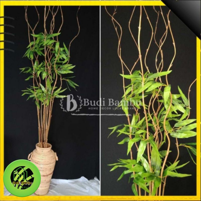 DEKORASI SUDUT STICK DAUN BAMBU/BAMBU ULIR CENDANI/BAMBU DEKORASI