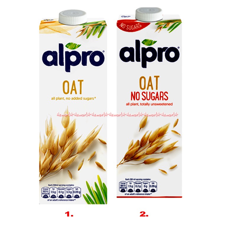 Alpro Oat No Sugar 1L Susu Oat Tanpa Gula Less Sugar UHT Minuman Oats Gandum Siap Minum Al Pro 1 Litter Oat All Pant Totally