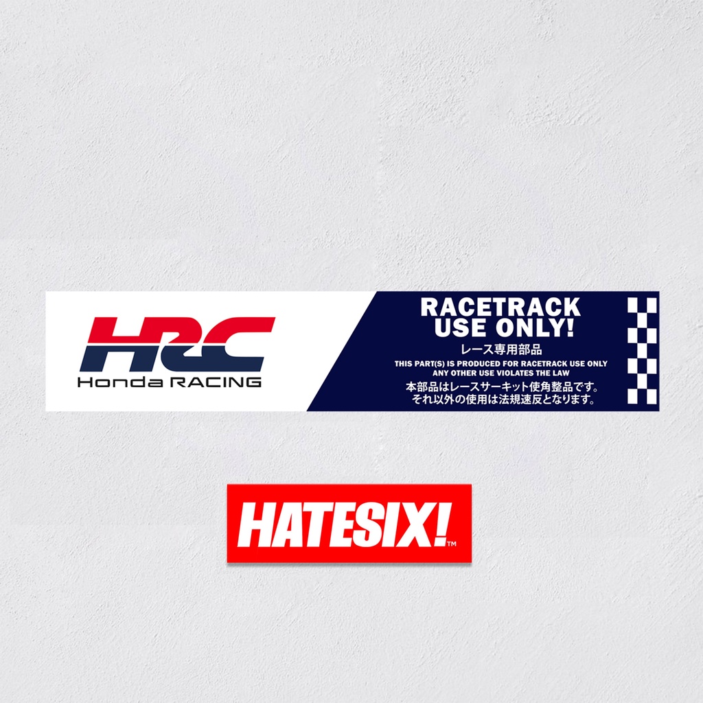 Stiker Decal Race only JDM motor  Hatesix